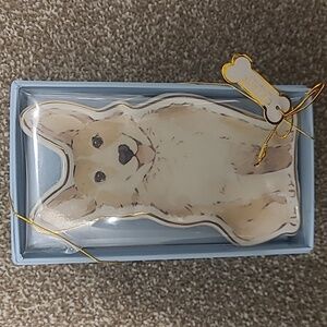 NWT Glass Dog Tray